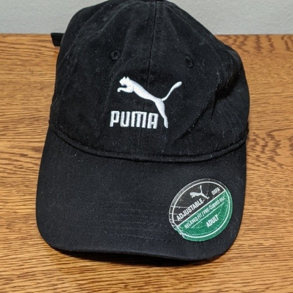 Puma Archive Adjustable Black Dad Hat OSFM Black NWOT